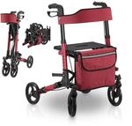 Juskys Rollator Vital faltbar, leicht & h&ouml;henverstellbar aus Aluminium bis 130 kg