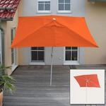 Sonnenschirm Castellammare, Gartenschirm, 2x3m rechteckig neigbar, Polyester/Alu