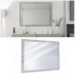VICCO Badspiegel 45 x 60 cm Grau Beton - Badezimmerspiegel Spiegel H&auml;ngespiegel