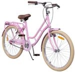 Actionbikes Kinderfahrrad Retrostar 24 Zoll, Rosa, Fahrradst&auml;nder, Gep&auml;cktr&auml;ger,