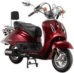 Alpha Motors Motorroller Retro Firenze 50 ccm 45 kmh EURO 5 weinrot