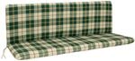 DEGAMO Auflage BOSTON f&uuml;r Bank 3-sitzer, gr&uuml;n/beige kariert