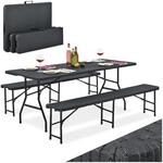 Juskys Bierzeltgarnitur Amberg 3-teilig & klappbar 180x74x74 cm Festzeltgarnitur