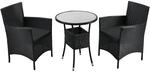 Juskys Polyrattan Balkon Set Bayamo 3-teilig f&uuml;r 2 Personen &ndash; Balkonm&ouml;bel mit