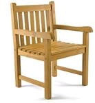 VCM Gartenstuhl Gartensessel Landhaus Style Teak Holz behandelt stilvoll 