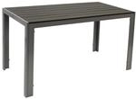 DEGAMO Tisch SORANO 125x70cm, Alu + Kunstholz grau