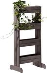 dobar Vertikales Blumenbeet mit 4 Pflanzk&auml;sten inkl. Pflanzfolie ca. 55 x 40 x 125