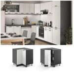 Vicco Eckunterschrank 87 cm Anthrazit K&uuml;chenschrank Unterschrank K&uuml;chenzeile R-Line