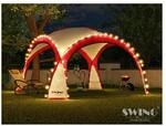 Swing&Harmonie LED Event Pavillon 3,6 x 3,6m DomeShelter Garten Pavillion inkl.