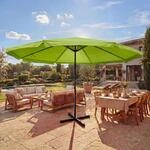 Sonnenschirm Carpi Pro, Gastronomie Marktschirm mit Volant &Oslash; 5m Polyester/Alu 28kg ~