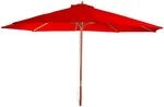 Sonnenschirm Lissabon, Gartenschirm Marktschirm, &Oslash; 3,5m Polyester/Holz 7kg ~ bordeau