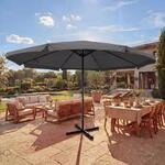 Sonnenschirm Carpi Pro, Gastronomie Marktschirm mit Volant &Oslash; 5m Polyester/Alu 28kg ~