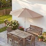 Sonnenschirm halbrund Lorca, Halbschirm Balkonschirm, UV 50+ Polyester/Alu 3kg ~