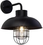 BRILLIANT Lampe Portland Au&szlig;enwandleuchte h&auml;ngend schwarz 1x A60, E27, 60W,