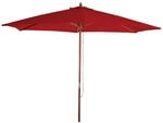 Sonnenschirm Lissabon, Gartenschirm Marktschirm, &Oslash; 3m Polyester/Holz ~ bordeaux