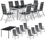 Juskys Aluminium Gartengarnitur Milano Gartenm&ouml;bel Set mit Tisch und 8 St&uuml;hlen