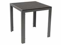 DEGAMO Tisch SORANO 70x70cm, Alu + Kunstholz grau