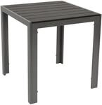 DEGAMO Tisch SORANO 70x70cm, Alu + Kunstholz grau