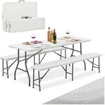 Juskys Bierzeltgarnitur Bayreuth 3-teilig & klappbar 180x70x74 cm Festzeltgarnitur