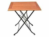 Tisch WIEN quadratisch klappbar Braun Holz Metall Garten Gartentisch Esstisch