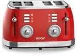 SOGO RETRO Serie Toaster rot