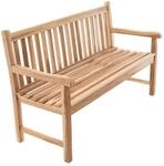 VCM 3-Sitzer Gartenbank Parkbank hochwertig Teak Holz natur Landhausstile 