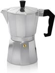 Espressokocher Italiano f. 12 Tassen silber