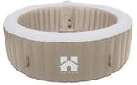 HOME DELUXE Outdoor Whirlpool SPLASH inkl. Abdeckung - &Oslash;208 cm 6 Personen Beige