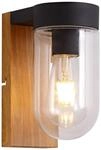 BRILLIANT Lampe Cabar Au&szlig;enwandleuchte holz dunkel/schwarz 1x A60, E27, 40W,