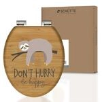 Sch&uuml;tte MDF WC-Sitz DONT HURRY, Toilettendeckel mit Absenkautomatik Motiv