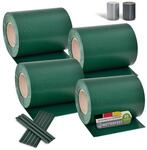 Juskys PVC Sichtschutzstreifen Doppelstabmatten Zaun 4er Set &aacute; 35m x 19cm -