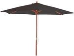 Sonnenschirm Lissabon, Gartenschirm Marktschirm, &Oslash; 3m Polyester/Holz ~ anthrazit