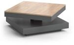 Vicco Couchtisch Sofatisch Beistelltisch Elias Anthrazit/Goldkraft Kaffeetisch