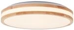 BRILLIANT Lampe, Laskos LED Wand- und Deckenleuchte 38cm holz hell/wei&szlig;, 1x LED