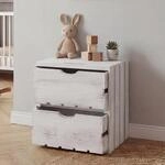 Kommode MCW-C62, Schubladenkommode Holzkiste, Shabby-Look Vintage, 2 Schubladen