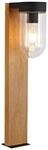 BRILLIANT Lampe Cabar Au&szlig;ensockelleuchte 55cm holz dunkel/schwarz 1x A60, E27,