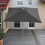 Sonnenschirm Castellammare, Gartenschirm, 2x3m rechteckig neigbar, Polyester/Alu