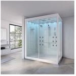 HOME DELUXE Dampfdusche mit Wasserfall und LED-Beleuchtung DESIGN XL - 180 x...