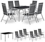 Juskys Aluminium Gartengarnitur Milano Gartenm&ouml;bel Set mit Tisch und 6 St&uuml;hlen