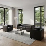 3-1-1 Couchgarnitur Lille ~ Leder, schwarz