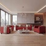 3-2-1 Couchgarnitur Lille ~ Leder, rot