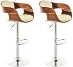 CLP 2er Set Barhocker Kingston Mit Kunstlederbezug I H&ouml;henverstellbarer Barstuhl Mit