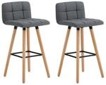SoBuy Barhocker 2er Set Dunkelgrau 45x42x92cm Minimalistisch