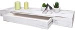 Wandregal MCW-H37, Schweberegal Wandboard H&auml;ngeregal Regal, Schublade Massiv-Holz
