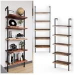 Vicco Loft B&uuml;cherregal Ava Standregal Wandregal 5 Ablagen Leiterregal Vintage