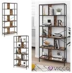VICCO Loft B&uuml;cherregal FYRK Wandregal Standregal Aufbewahrung 180x80x30 Vintage