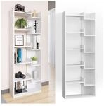 Vicco B&uuml;cherregal Raumteiler Standregal Fico Wei&szlig; 6 Etagen Wandregal Hochregal