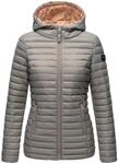 MARIKOO Damen Steppjacke &Uuml;bergangsjacke mit kontrastfarbendem Rei&szlig;verschluss Asraa
