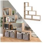 Vicco Treppenregal ASYM Raumteiler sonoma B&uuml;cherregal Standregal Aktenregal