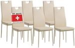 Albatros Esszimmerst&uuml;hle SALERNO 6er Set, Beige - Edles Italienisches Design,